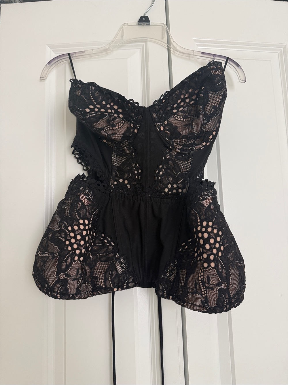 Victoria's Secret Black Lace Bustier Top